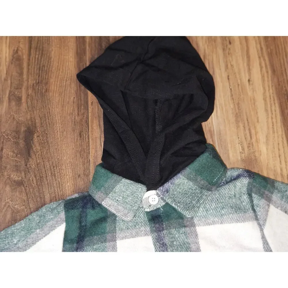 Toddler Green Plaid Flannel Shacket Size 4/5 NWOT